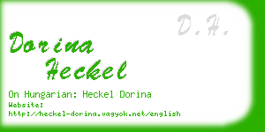 dorina heckel business card